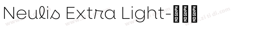 Neulis Extra Light字体转换